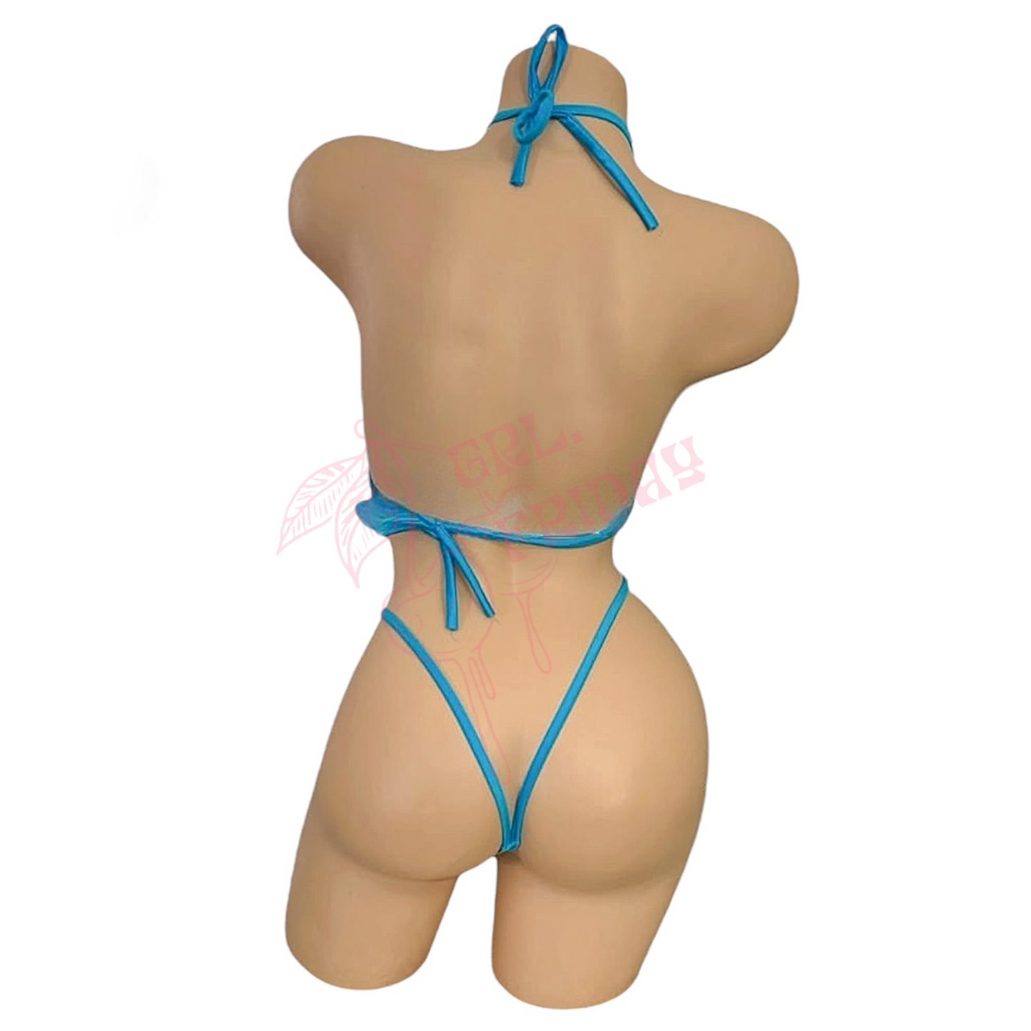 Ocean Blue G String Thong Mini Tri-Kini Set - EXOTIC DANCEWEAR - GrlFriday Shop