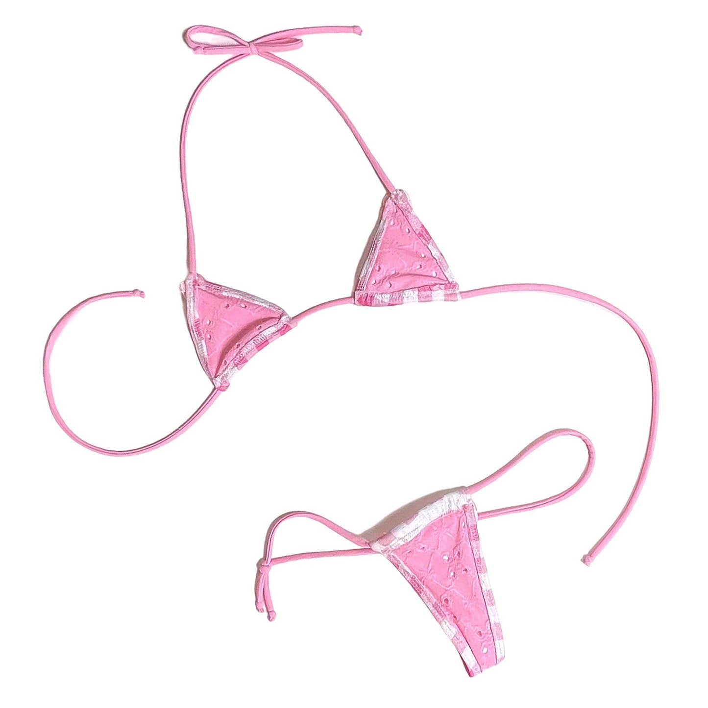 Pink gingham microkini