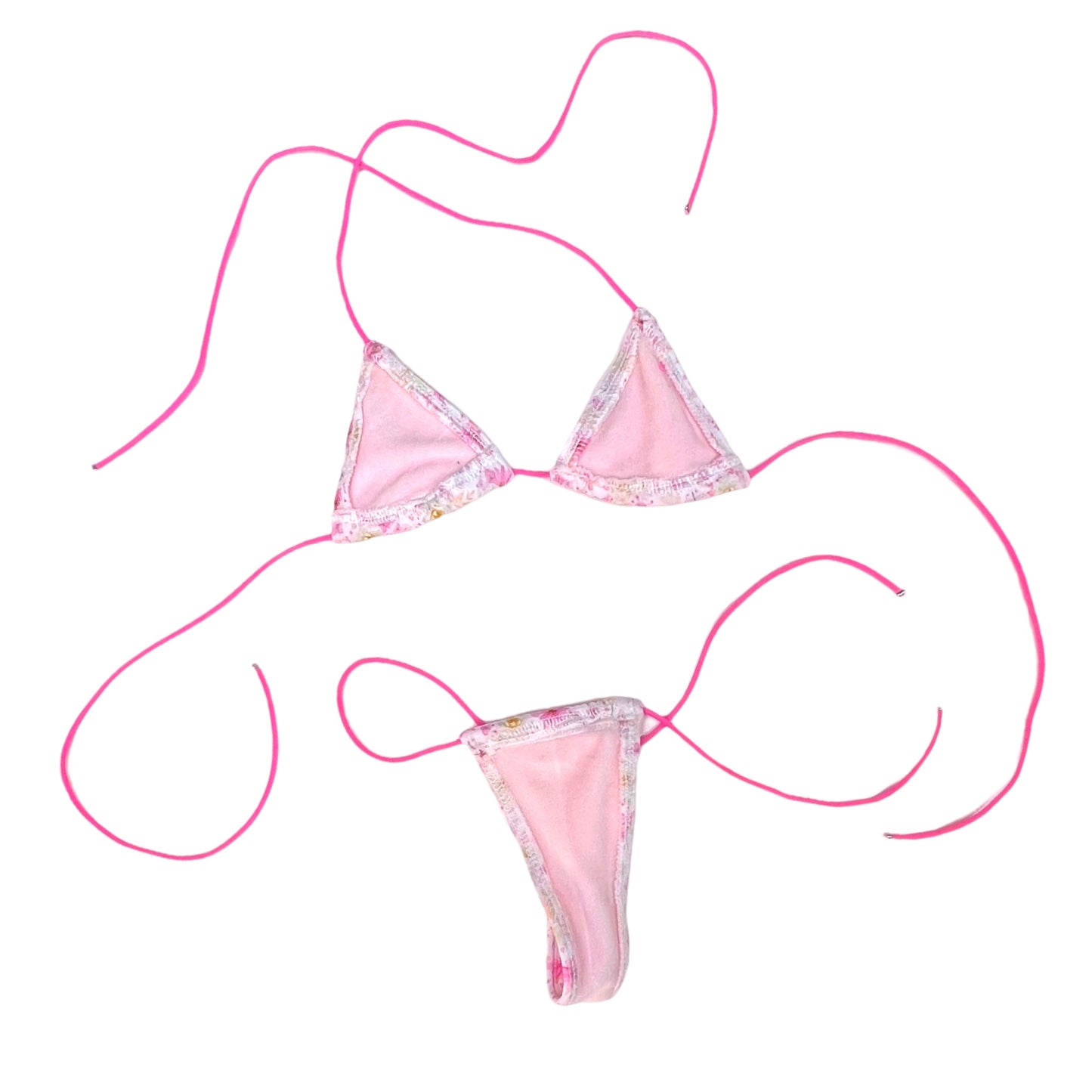 Pink Floral Microkini - EXOTIC DANCEWEAR