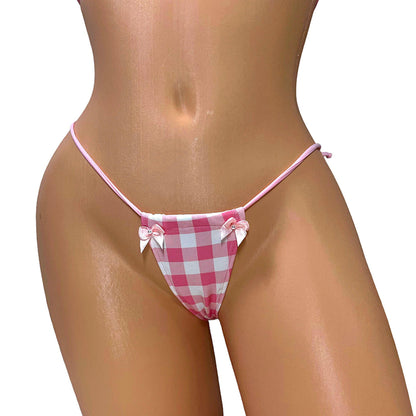 Pink gingham microkini