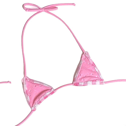 Pink gingham microkini